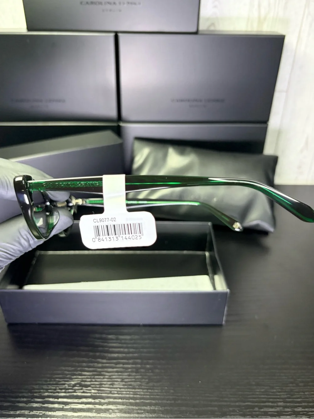 Carolina Lemke Green Cat Eye Sunglasses for Women